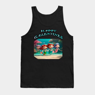 Galentines day mermaids Tank Top